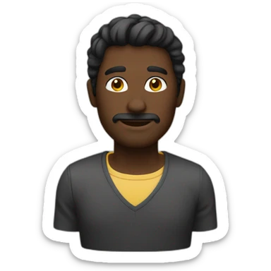 Homme noir étonné sticker