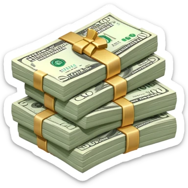 cash money in pinkish color sticker