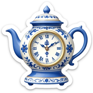 Tea clock it  sticker