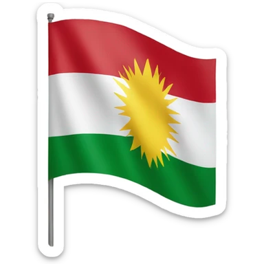 Kurdistan flag sticker