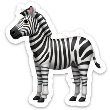 Zebra with pills sticker