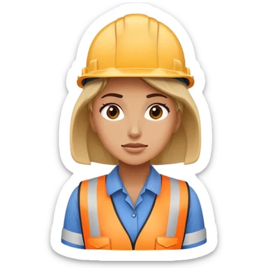 female labour worker fainted sticker