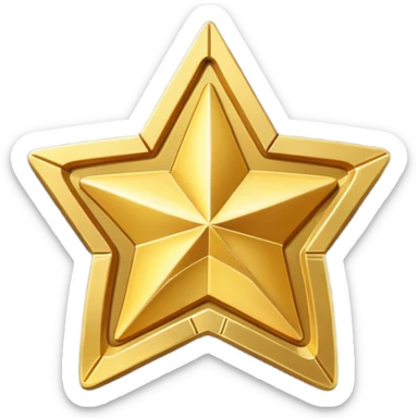 A cute 3D Stylized icon of Star Ticket for game sticker