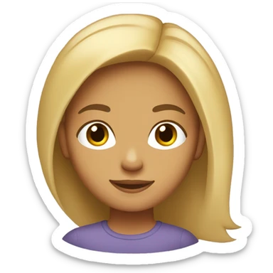 CHICA JOVEN DE PELO CASTAÑO CLARO  sticker