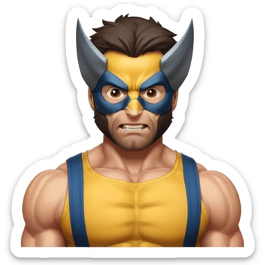 Wolverine with mask sticker