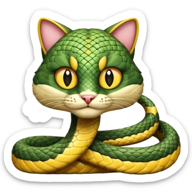 Snake with a cat head sticker