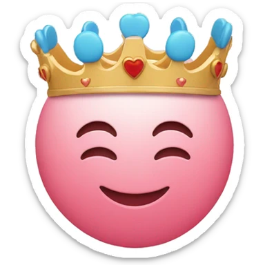 Un coeur avec une couronne  sticker