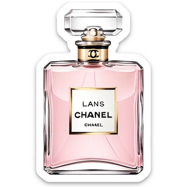 Light pink Chanel perfume sticker