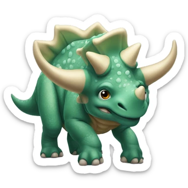charismatic triceratops sticker