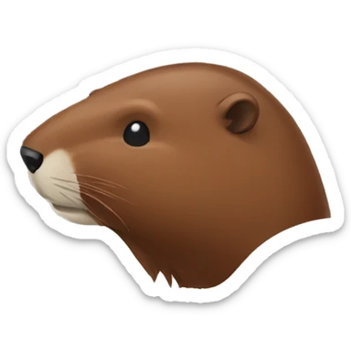 back of head beaver sticker