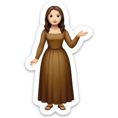 Full body Mona Lisa painting sticker