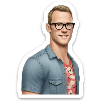 Jonathan Toews wearing glasses as beach bum sticker