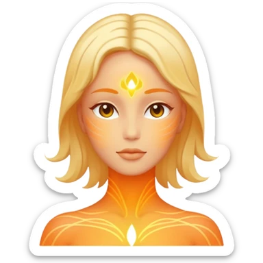 human silhouette with balanced energy lines sticker