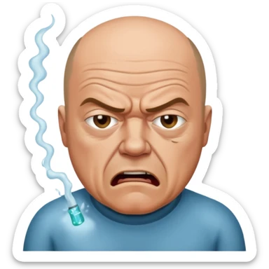 hank schrader vomiting on heisenberg sticker