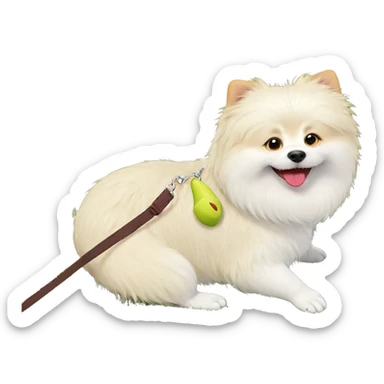 playful dog with tongue out sticker