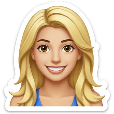 Lele Pons with long blonde hair sticker