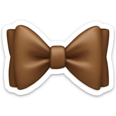 A brown bow  sticker