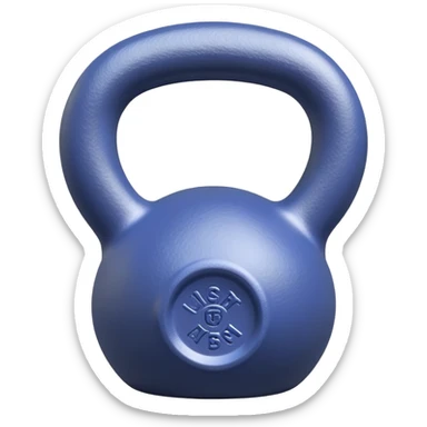 periwinkle kettlebell, minimalistic realistc sticker