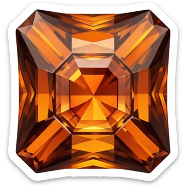 chatoyant gemstone crystal dark brown and dark orange 3d png background layers  sticker
