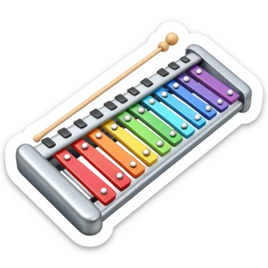 Xylophone silver sticker