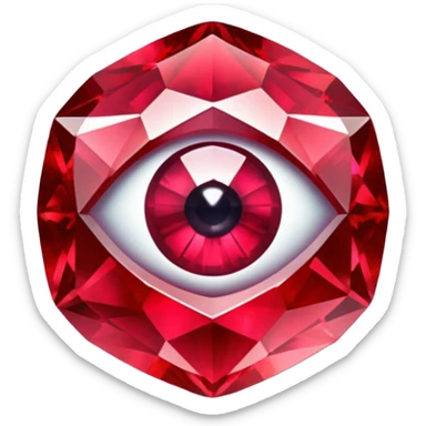ruby with eyes  sticker