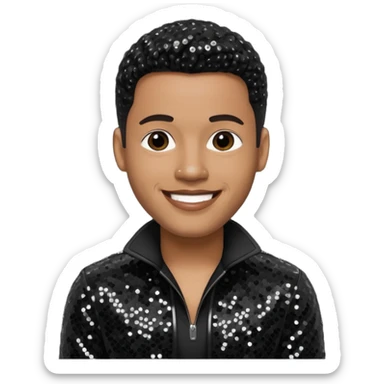 Joe, R&B Singer with black sequin outfit sticker