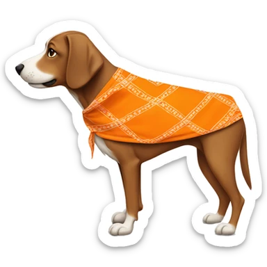 orange bandana, cornhound walking sticker