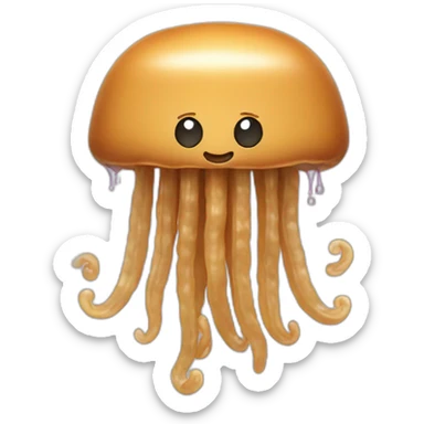 Peanut butter cute jellyfish rich money sticker