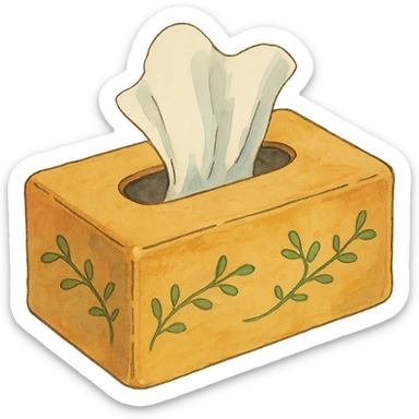 ghibli style tissue box sticker