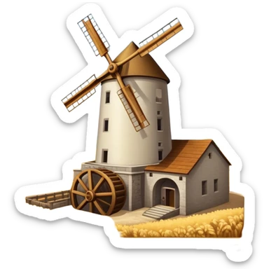 Old classic flour mill sticker