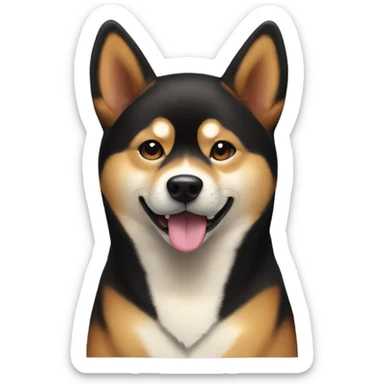 Black and tan Shiba inu sticker