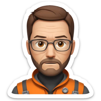 gordon freeman 100 100px without helmet sticker