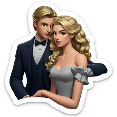 formal evening with candlelight sticker