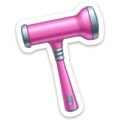 Pink big party hammer sticker