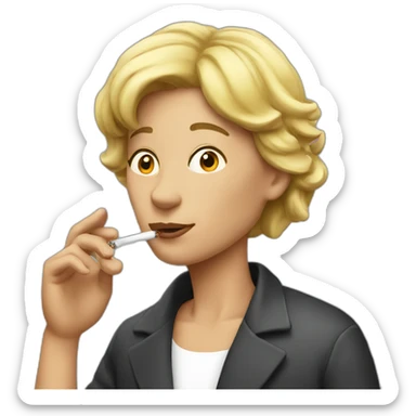 male wife smoking a cigarette sticker