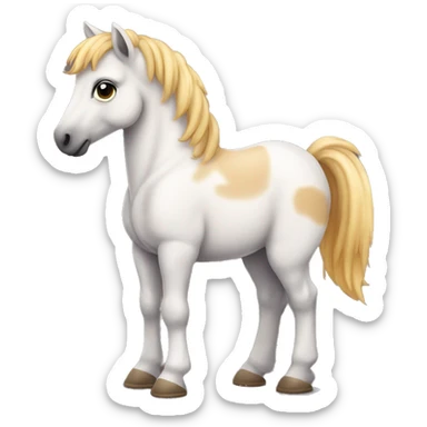 extremely cute full body baby horse sticker