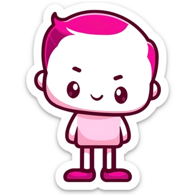 human silhouette, transparent glass with bright pink gradient from #FF335F to #FF99AA, shadows and highlights, minimalistic sticker