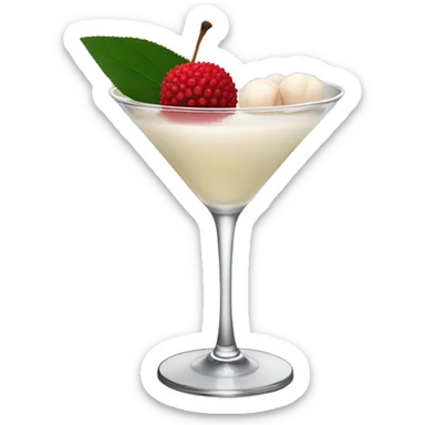 lychee martini with no lychee garnish sticker