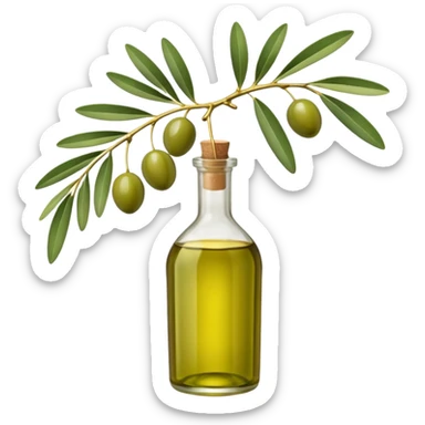 olive branch and olive oil sticker