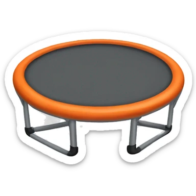 a trampoline, black, gray and burnt orange
 sticker