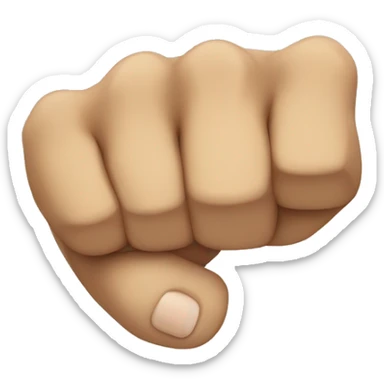 Fist but with forefinger up and curled sticker