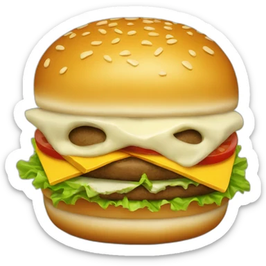 cheesburger sticker