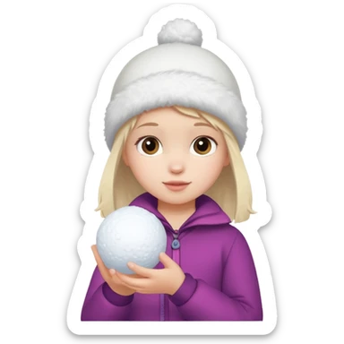 little girl with snowball











 sticker