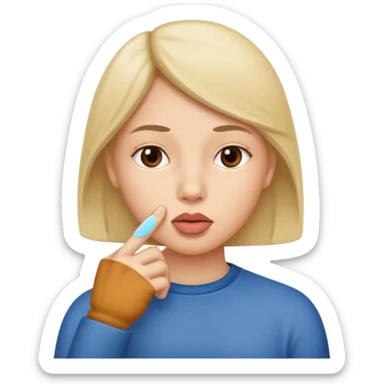 😱😡👿Kuchh Aisa Hi image Rahe Jo Apne Munh per ungali Rakhe Hue silent Rahe Uske Jaisa bahut image bnao sticker