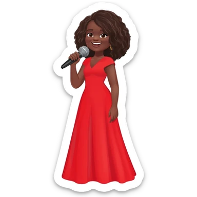 Gonemili Grace chante avec un micro en main sticker