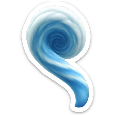 blue white soft spiral tornado side view sticker