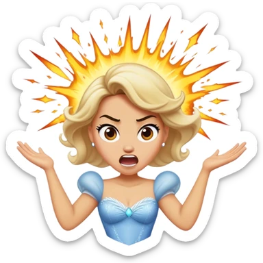Disneyprinzessin explodiert vor Wut  sticker