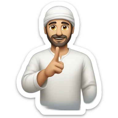 armenian man showing a "peace" gesture sticker