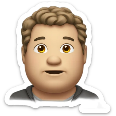 a very fat guy sticker