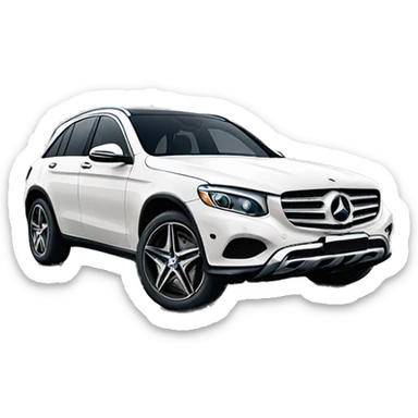 White Mercedes Benz glc 300 sticker